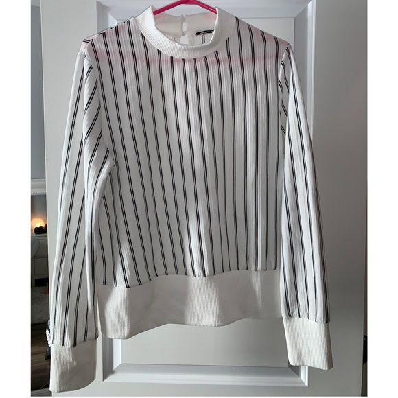 Stripped white long-sleeved Dynamite shirt - Picture 1 of 2